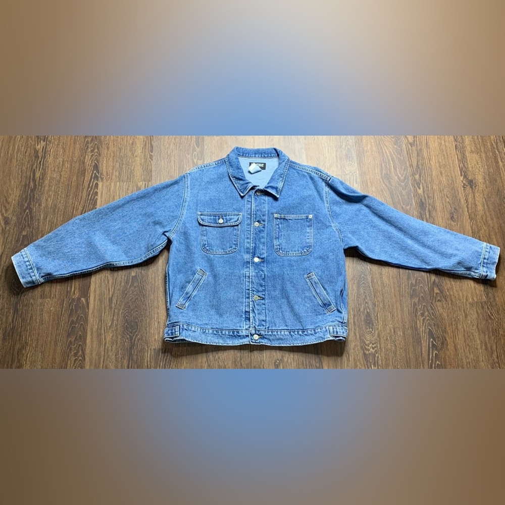 VINTAGE POLO RALPH LAUREN DENIM JACKET MADE IN USA BLUE MENS XL